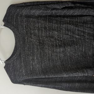 Black/Grey long sleeve crop top (Medium)